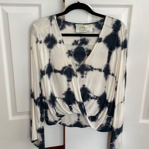 Blue Life Tye-Dye long sleeve blouse